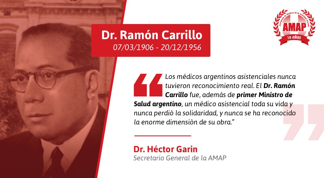 AMAP | Homenaje de la AMAP al Dr. Ramón Carrillo en el día de su nacimiento
