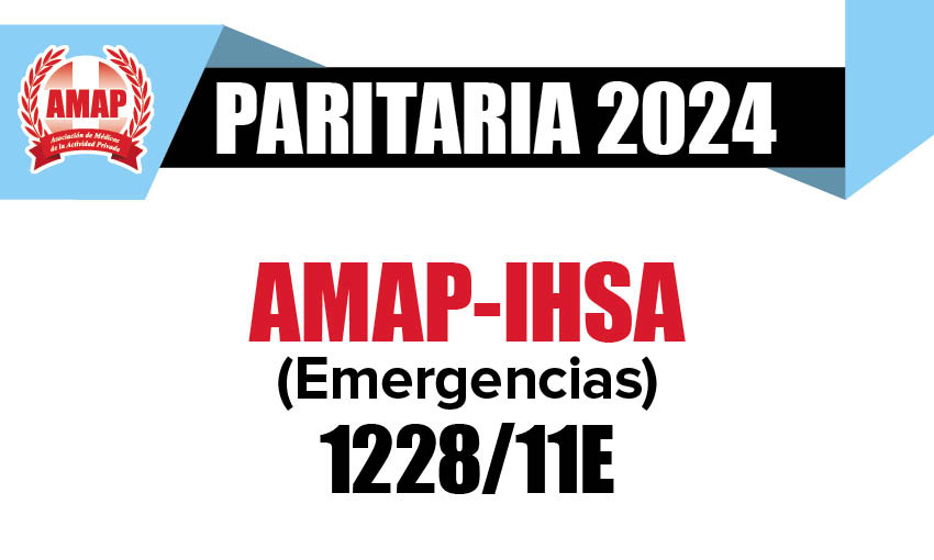 Acuerdo salarial 2024 CCT 1228/11E AMAP-IHSA SA (Emergencias)